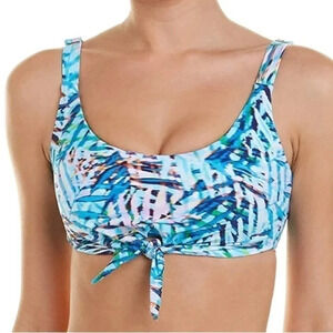 PILYQ Knot Tank top like Bikini Top blue